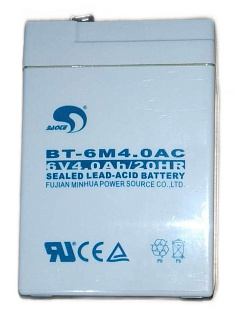 Аккумулятор свинцово-кислотный герм. (GEL) 6В/4А 70х45х100 для весов OCS