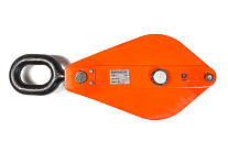 Блок монтажный однорольный с  ушком TOR 10 т с откидной щекой