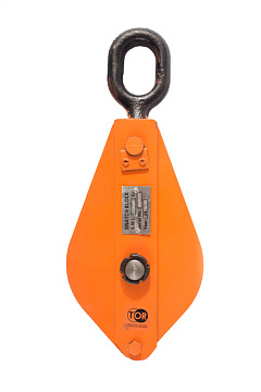 Блок монтажный однорольный с  ушком TOR 2 т с откидной щекой