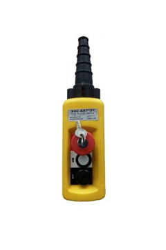 Пульт управления XAC-A2713Y для тали (2 кнопки, 1 скорость, ключ-марка, стоп, IP65, 380В)