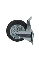 Колесо поворотное усиленное резина SRCB 80 200 мм с тормозом Колесо поворотное усиленное резина SRCB 80 200 мм с тормозом