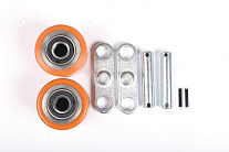 8 Подвилочные колёса 80х70 в сборе для тележки EPT (Double PU Loading Wheel ASY. 30101025)