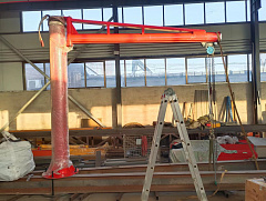 Кран консольный поворотный ручной TOR PSJ34025 250 кг, высота 3 м, стрела 4 м