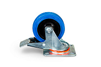 Колесо поворотное резина SRCLb 42 100 мм с тормозом (F)